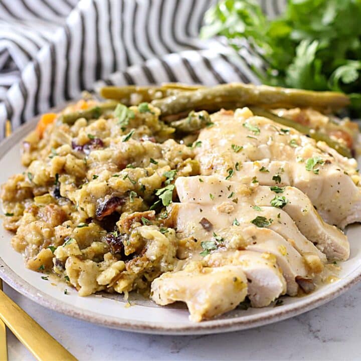 Crock Pot Chicken and Stuffing (easy recipe) - Suburban Simplicity