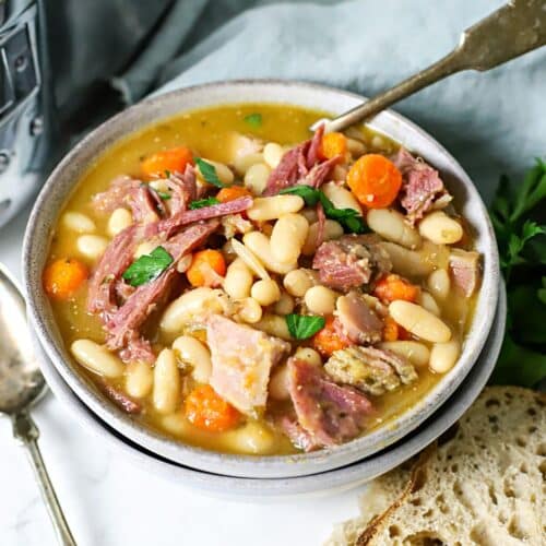 Slow Cooker Ham and Bean Soup Recipe - Suburban Simplicity