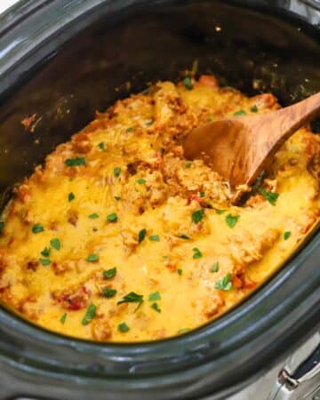 Easy Ground Pork Slow Cooker Casserole Recipe - Suburban Simplicity