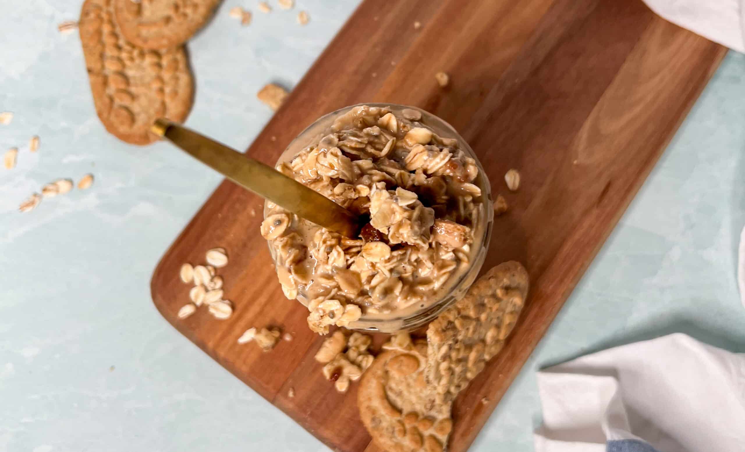 Cookie Butter Overnight Oats from above