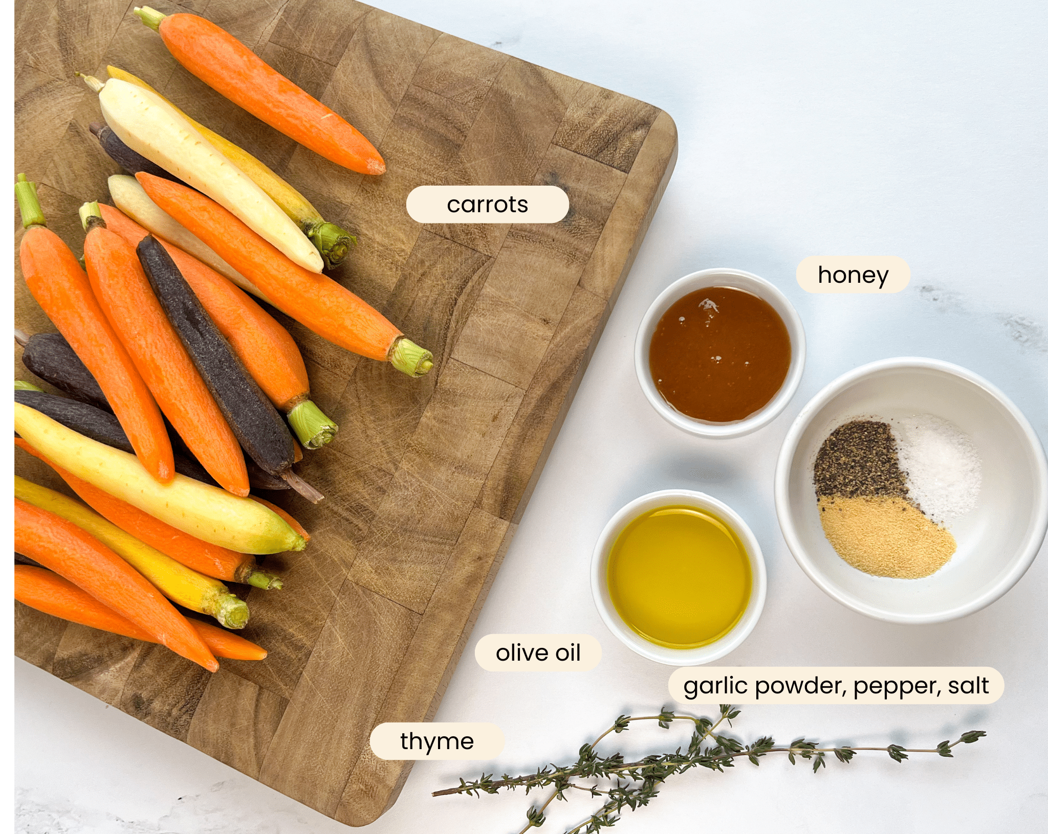 Honey Roasted Carrots Ingredients