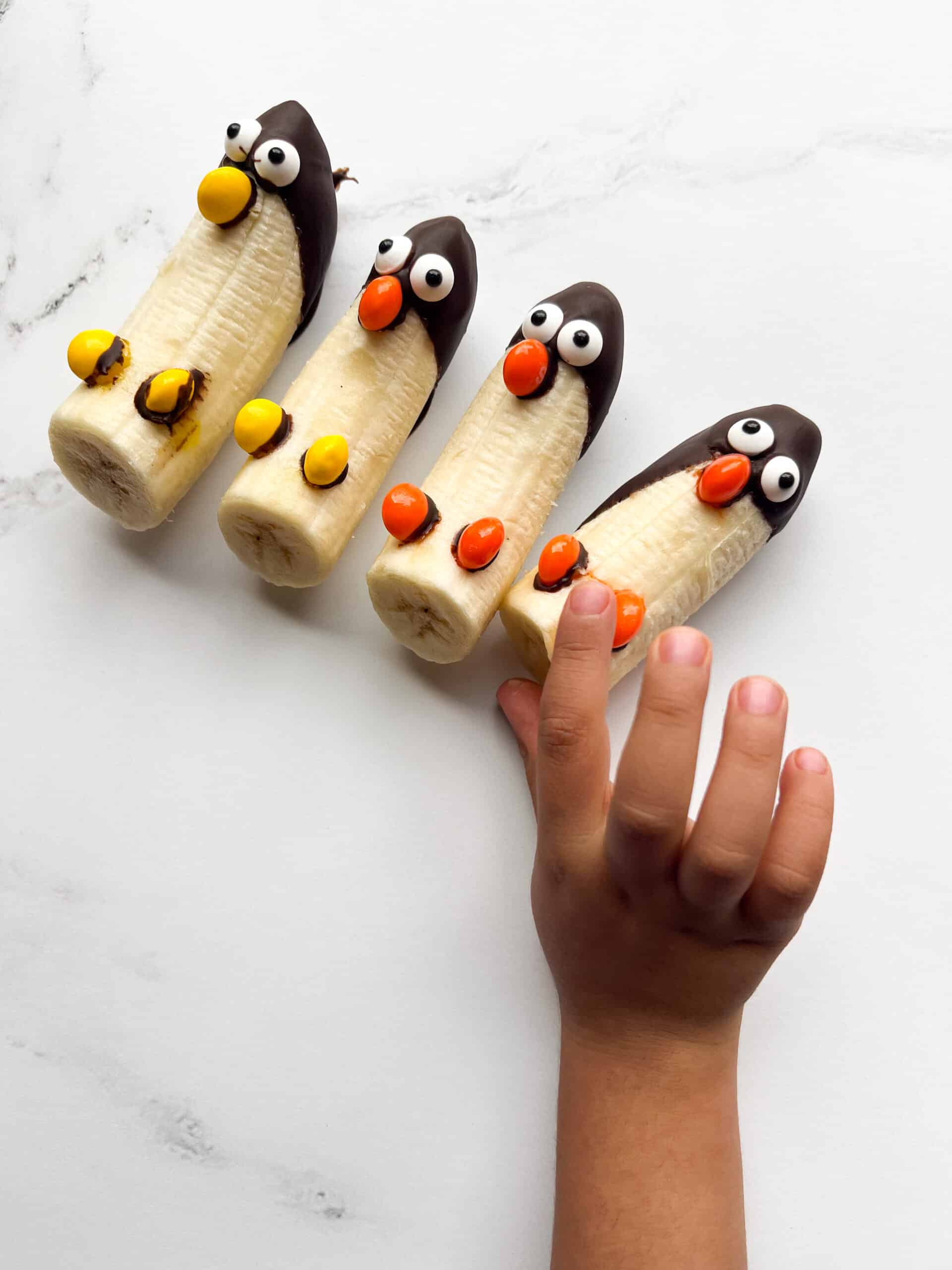 Chocolate Banana Penguin Snack