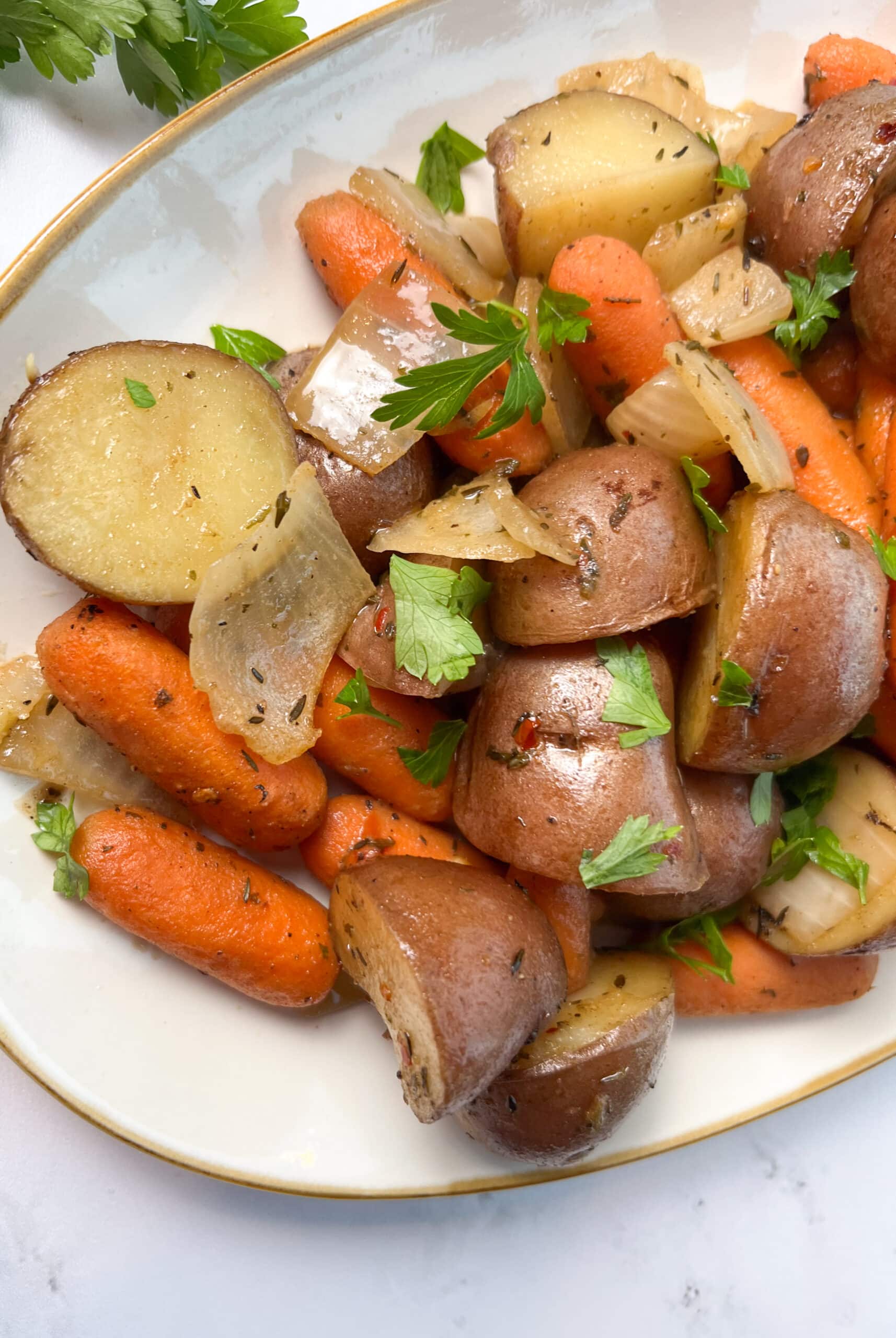 Slow Cooker Roasted Potatoes and Carrots