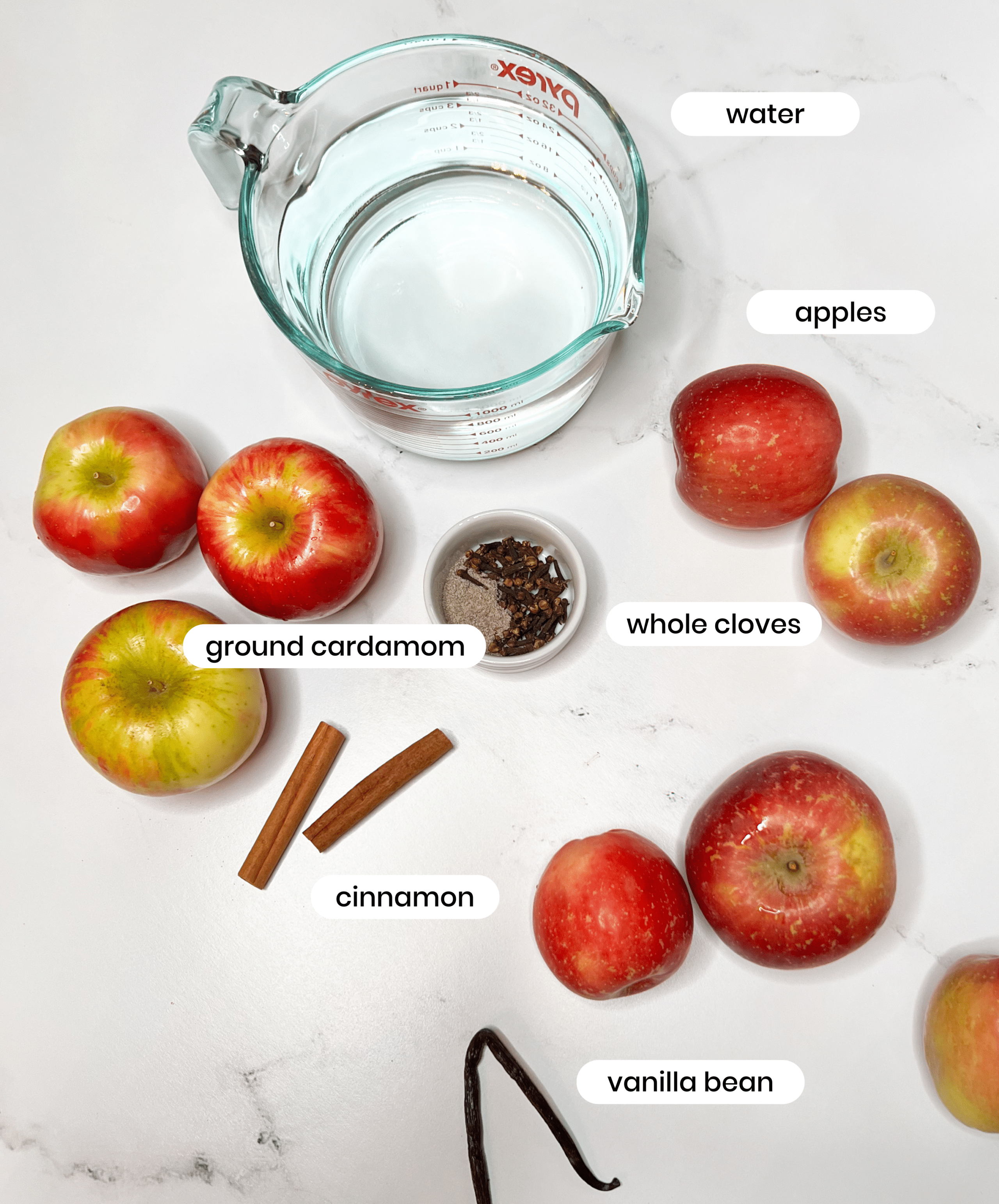 Crockpot spiced apple cider ingredients