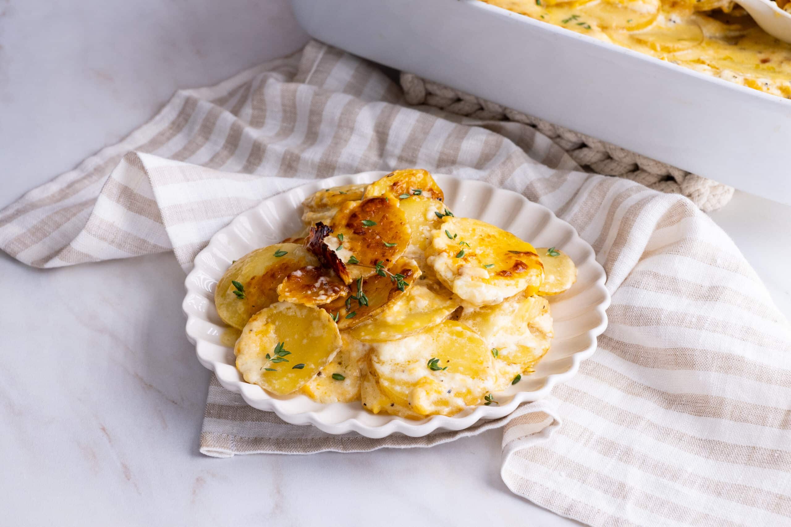 One serving of Perfectly Cheesy Scalloped Potatoes