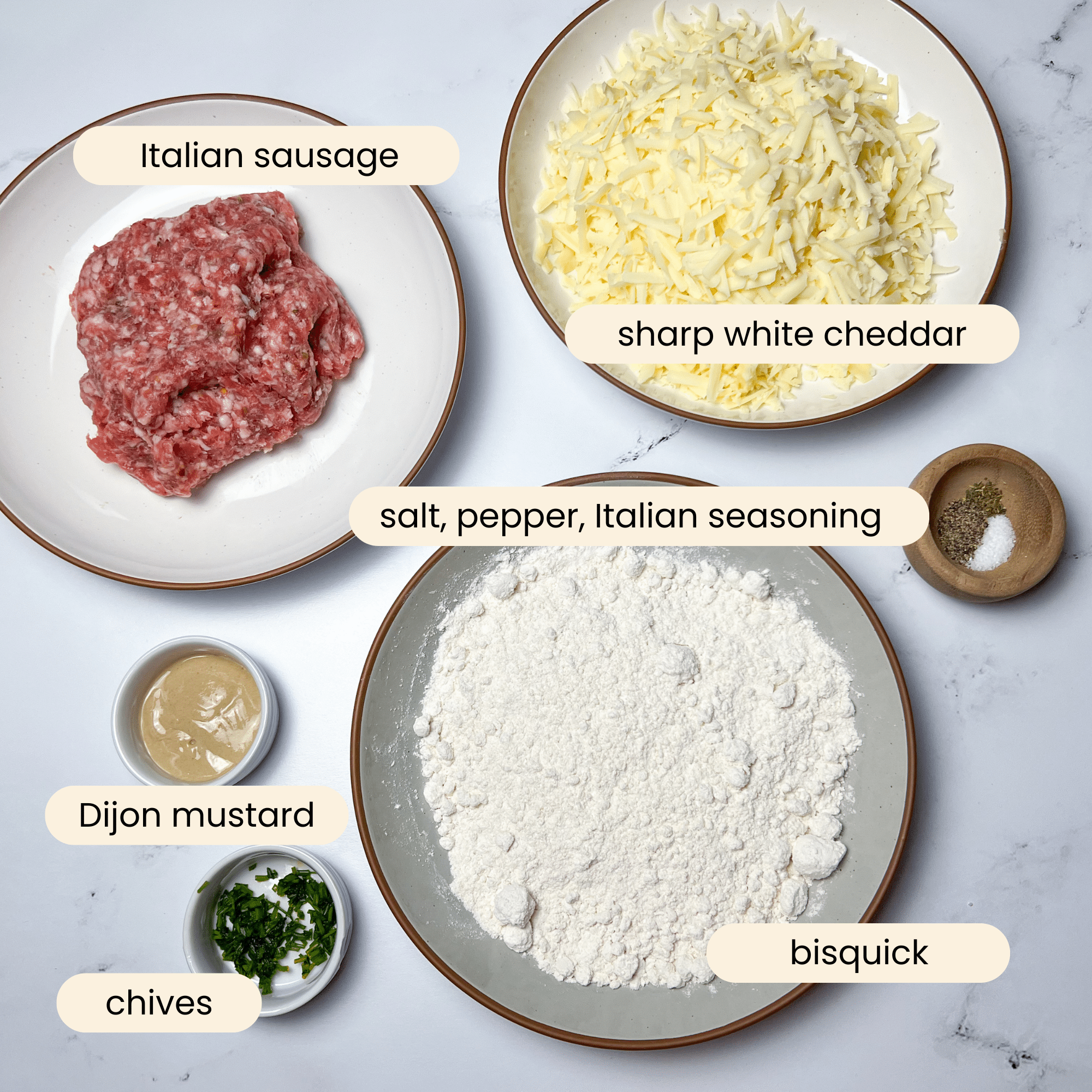 Ingredients for Sausage Balls