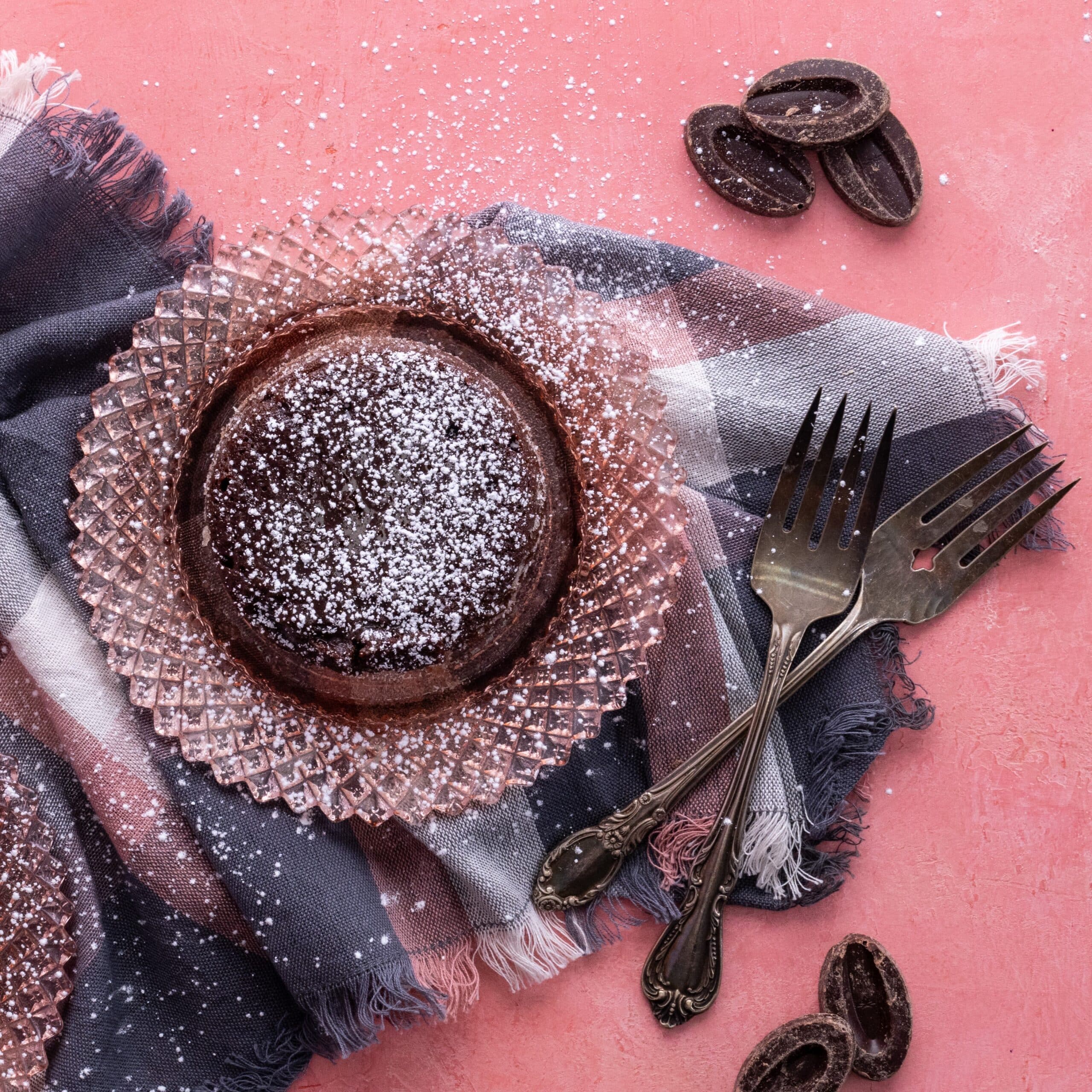 Chocolate Lava Cake dusted with powdered sugar